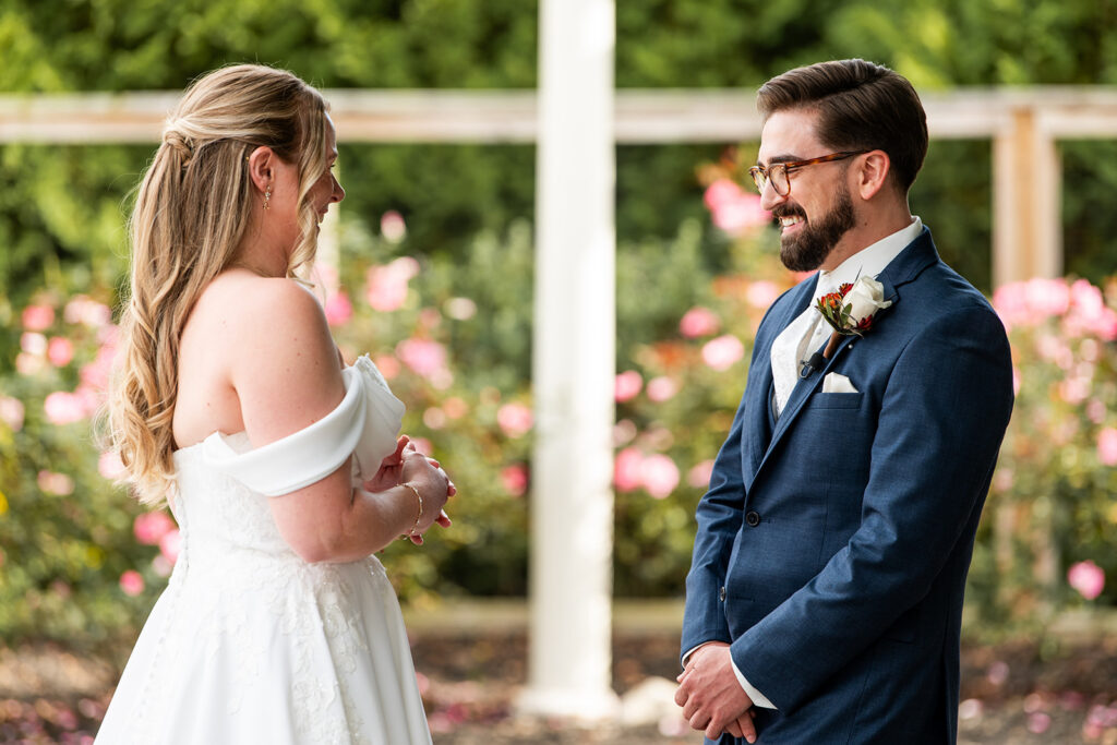 Jessica and Benjamin during their private vows at The Hounds in Stonington, CT